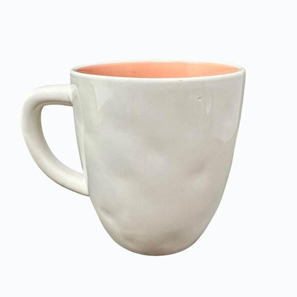 Rae Dunn Birthday Mug Ceramic Large Coffee Cup Magenta  Gift Pink Lining Dimples - Picture 5 of 8